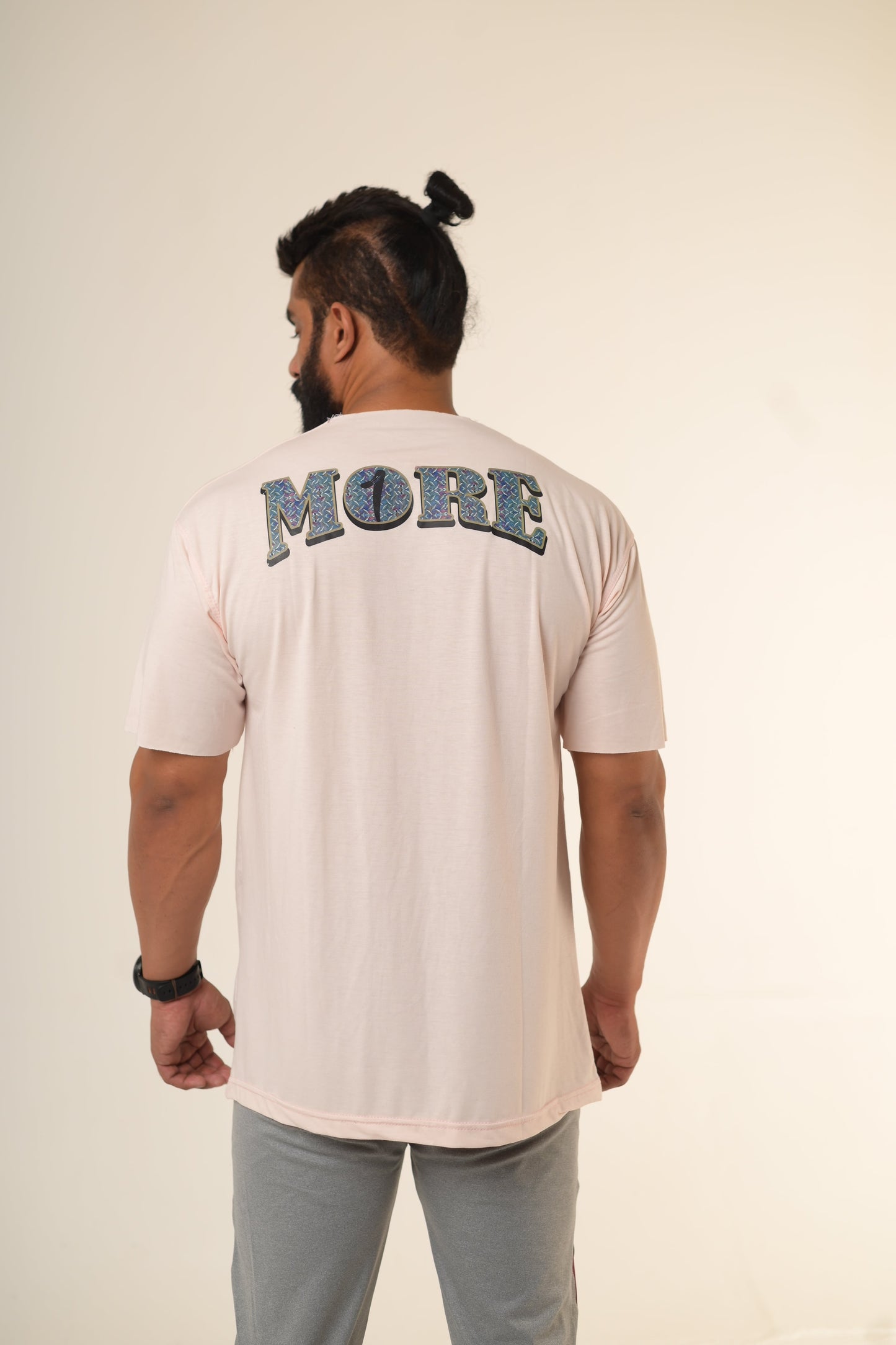 Baby pink uni-sex drop shoulder shirt