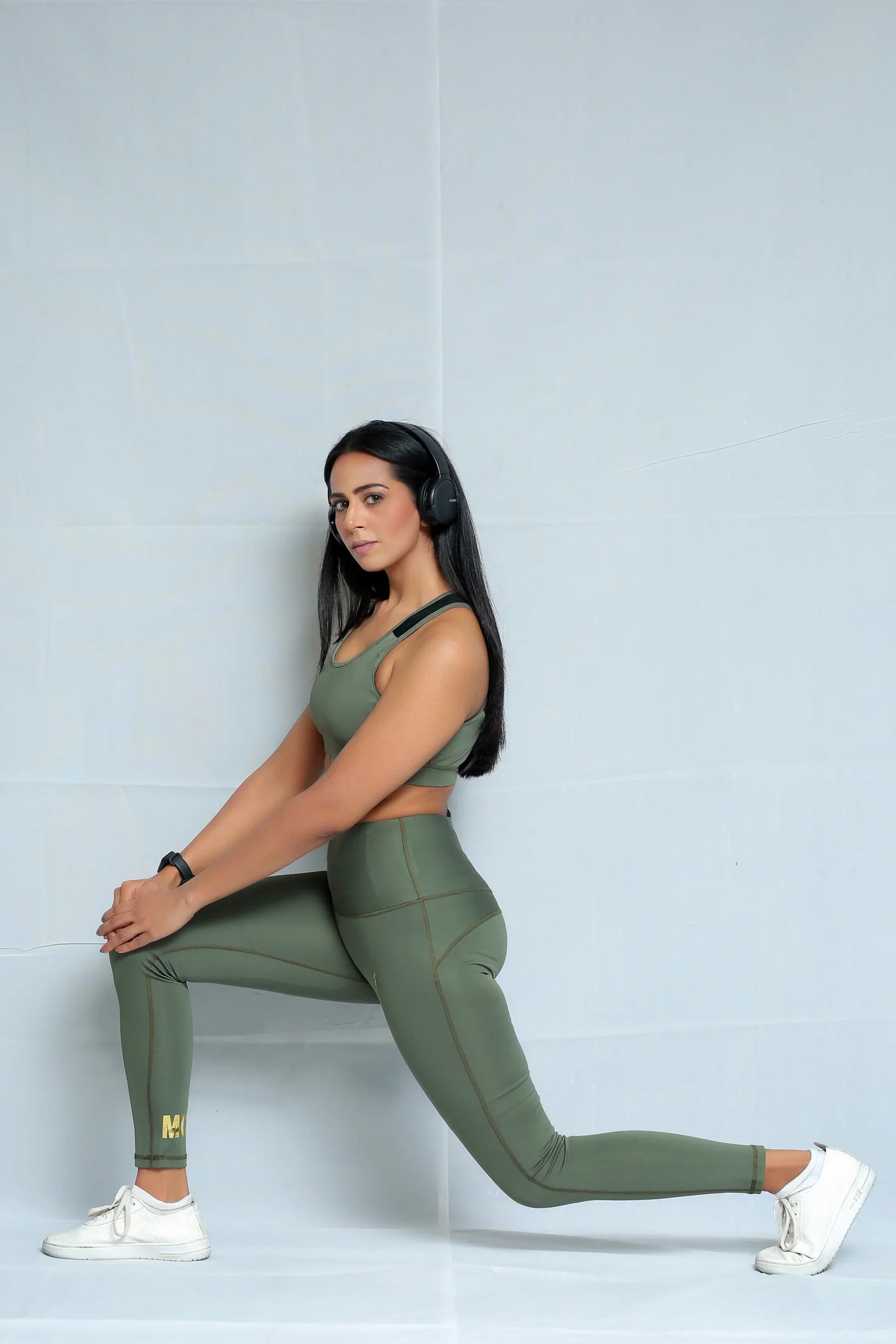 Olive Green High Rise Yoga Tights