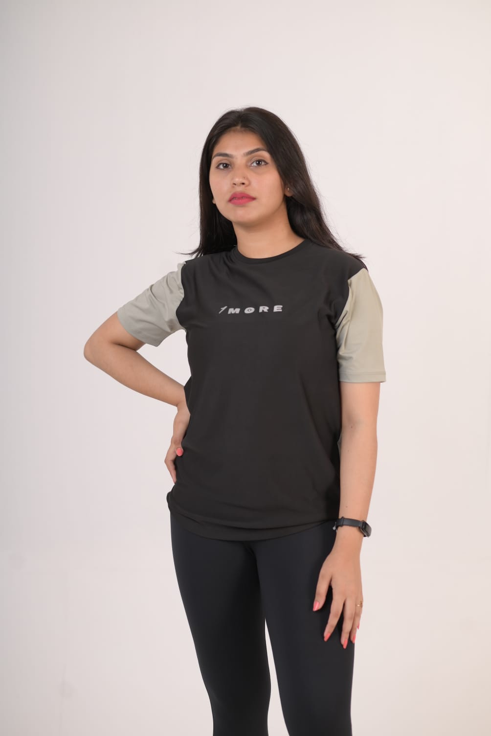 Breathable Dry fit Black T-Shirt (back mash with net)