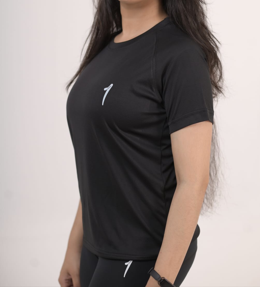 Super Comfortable Black Ribbed T-Shirt