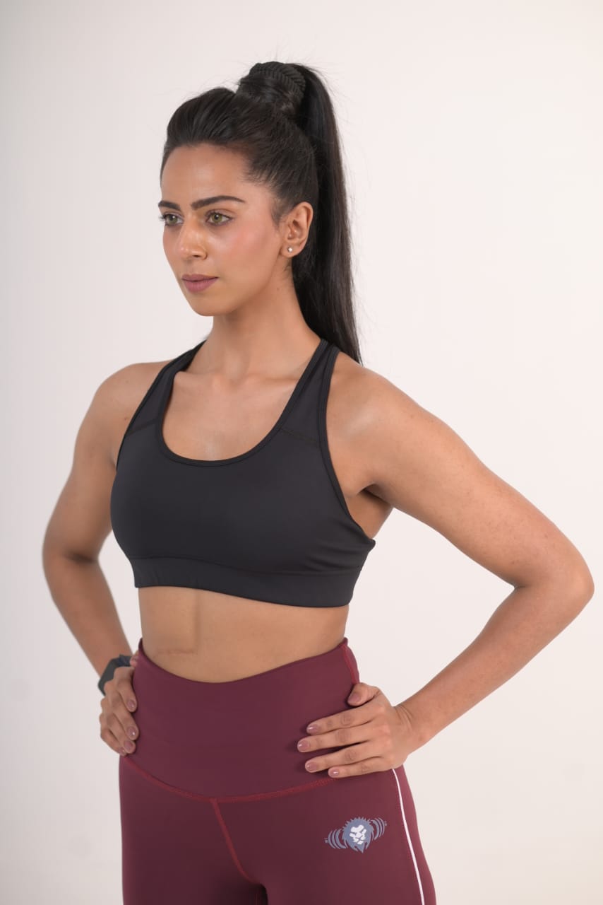 Burgundy Sports Bra