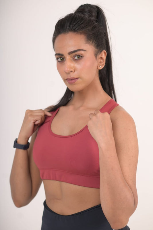 Burgundy Sports Bra