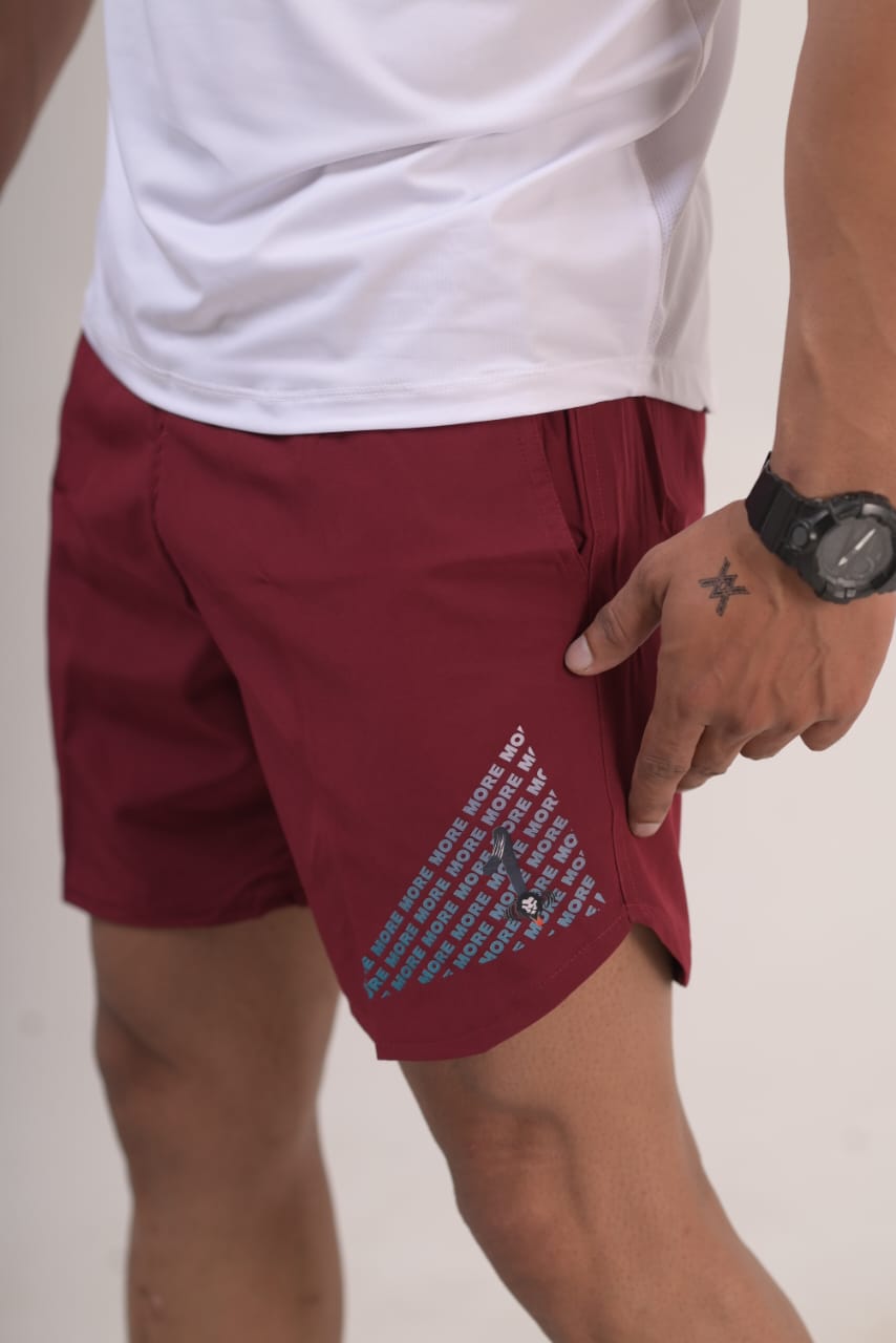 Micro Stretch Maroon Men's Shorts