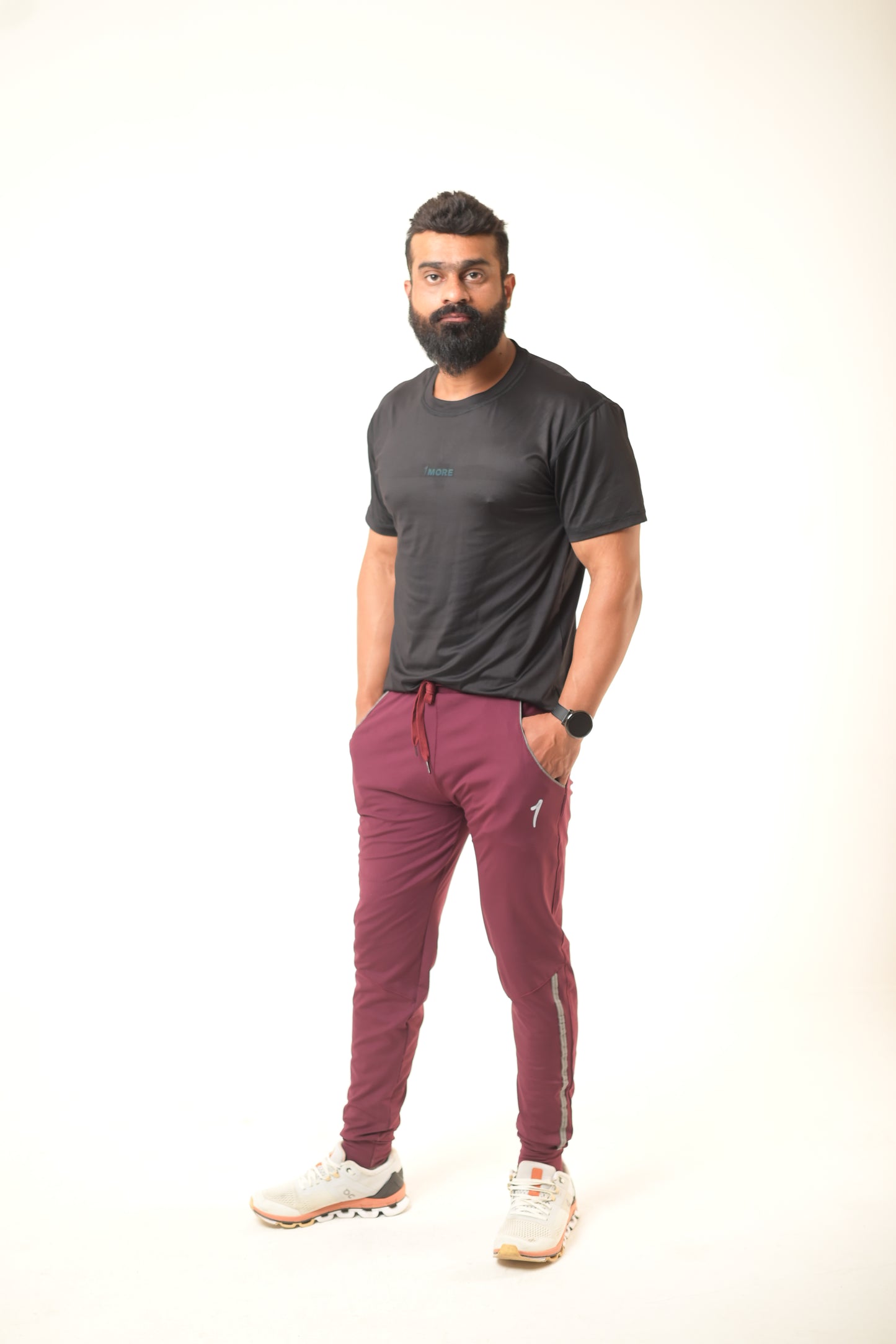 Hybrid maroon trouser