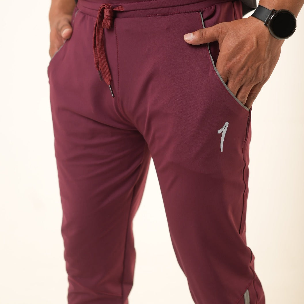 Hybrid maroon trouser