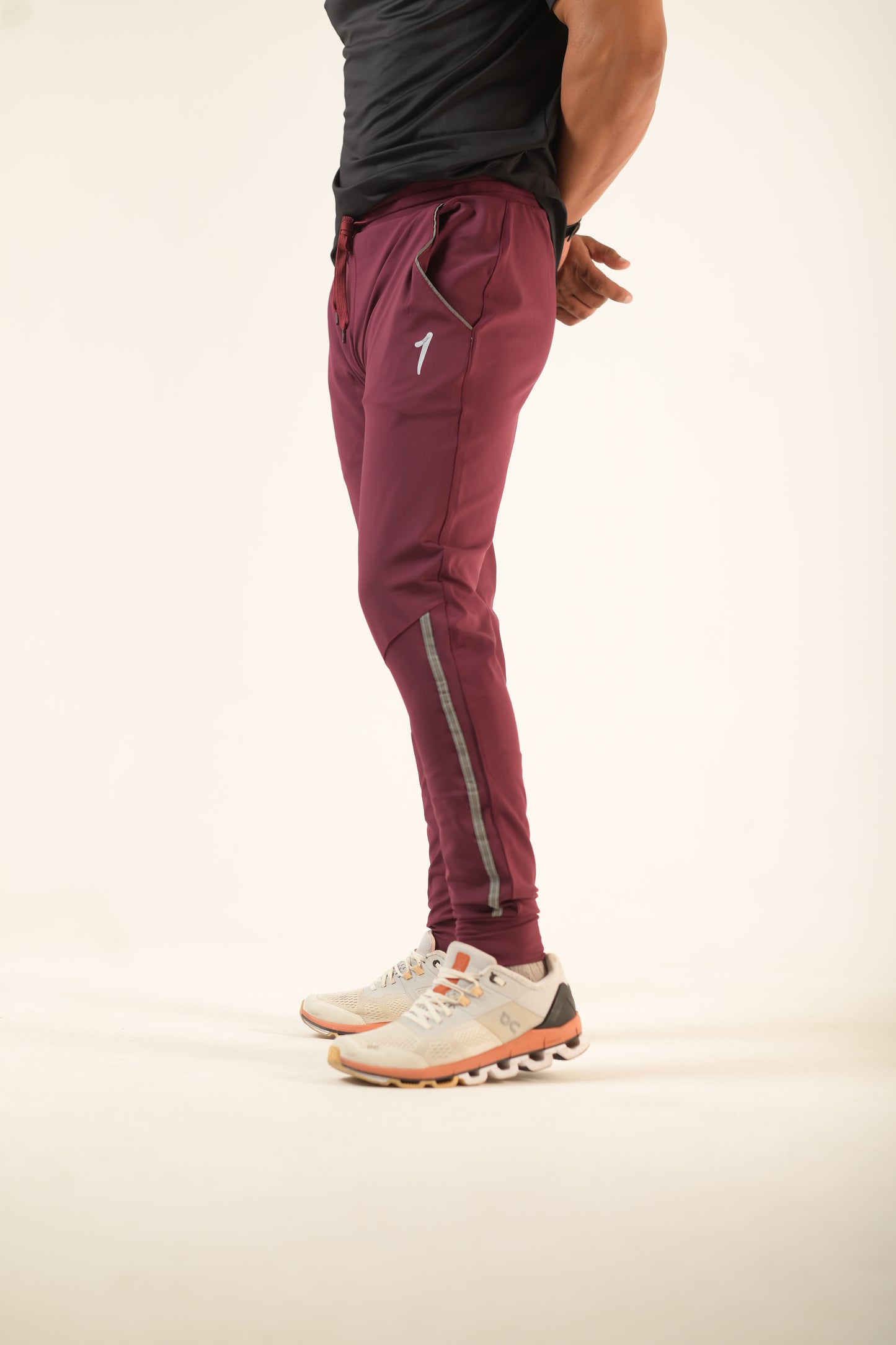 Hybrid maroon trouser