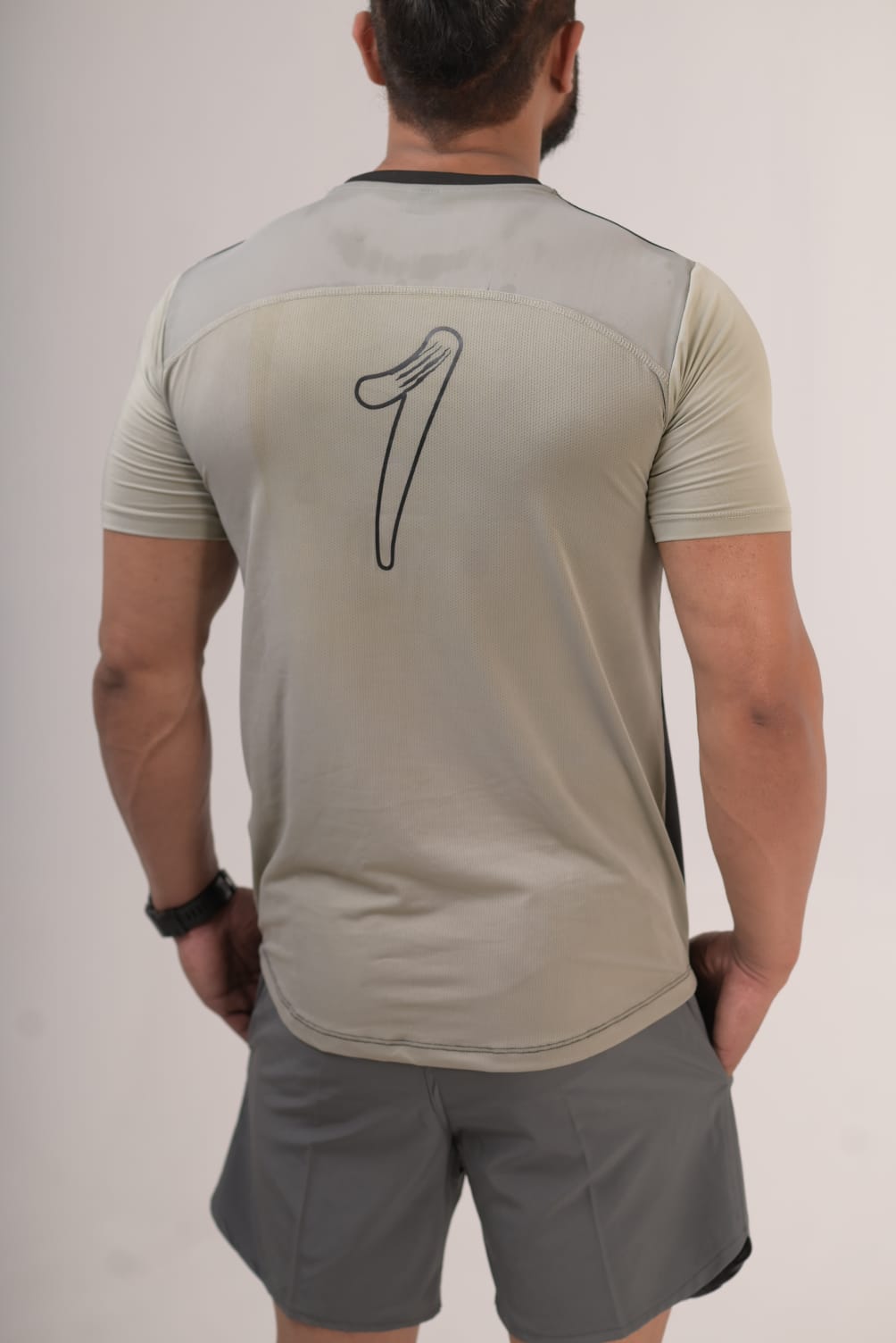 Men's Breathable Dri-Fit White T-Shirt (back mash with net)